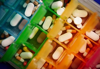 medication - medicines for CKD - colourful pillbox