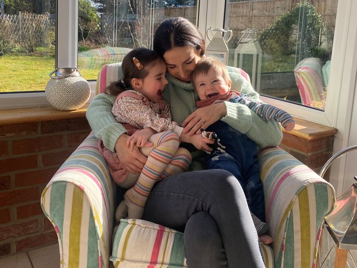 Clare Cameron - with her children