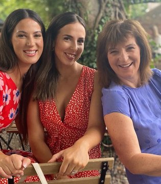 Clare Cameron - with her family